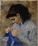 Pierre-Auguste Renoir Lise Sewing Spain oil painting artist
